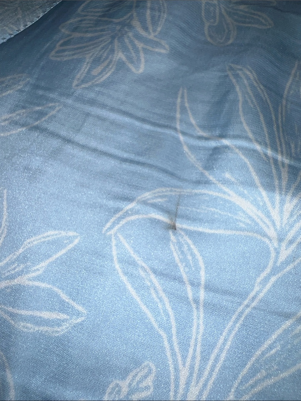stars above Coord Light Blue Floral Satin Short Sleeve Pajama Top and Shorts - Picture 12 of 15